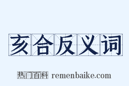 亥合反义词是什么意思的图片